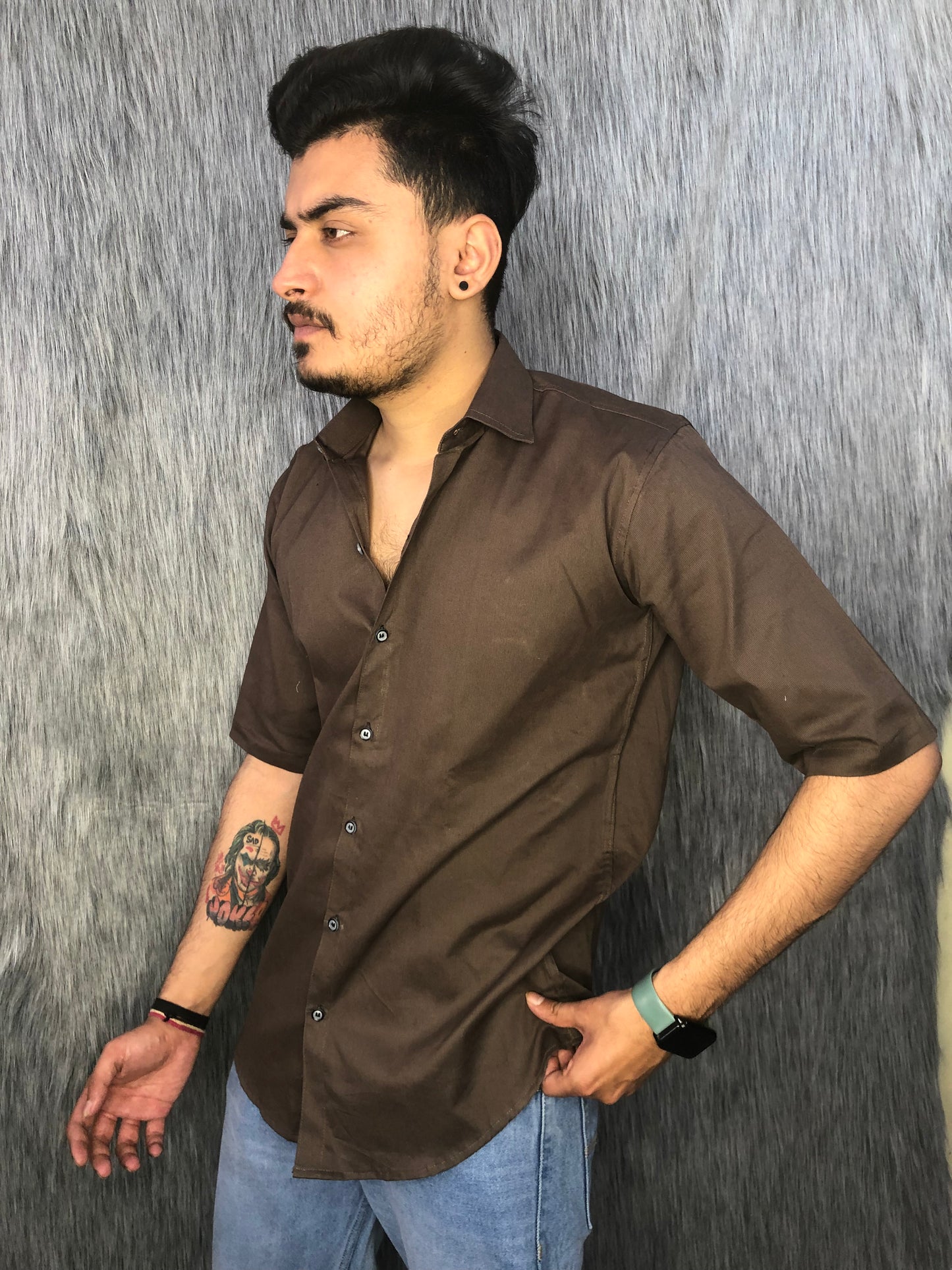 oversized dropshoulder shirt (Dark grey)