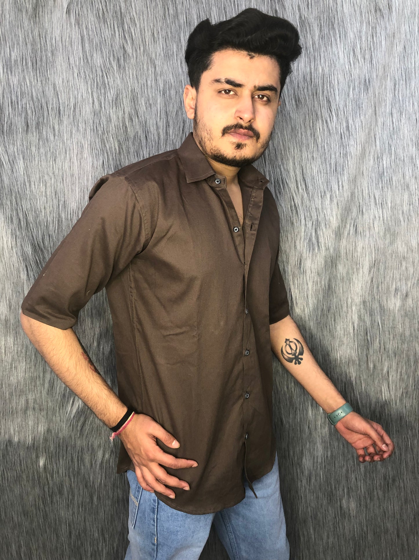 oversized dropshoulder shirt (Dark grey)