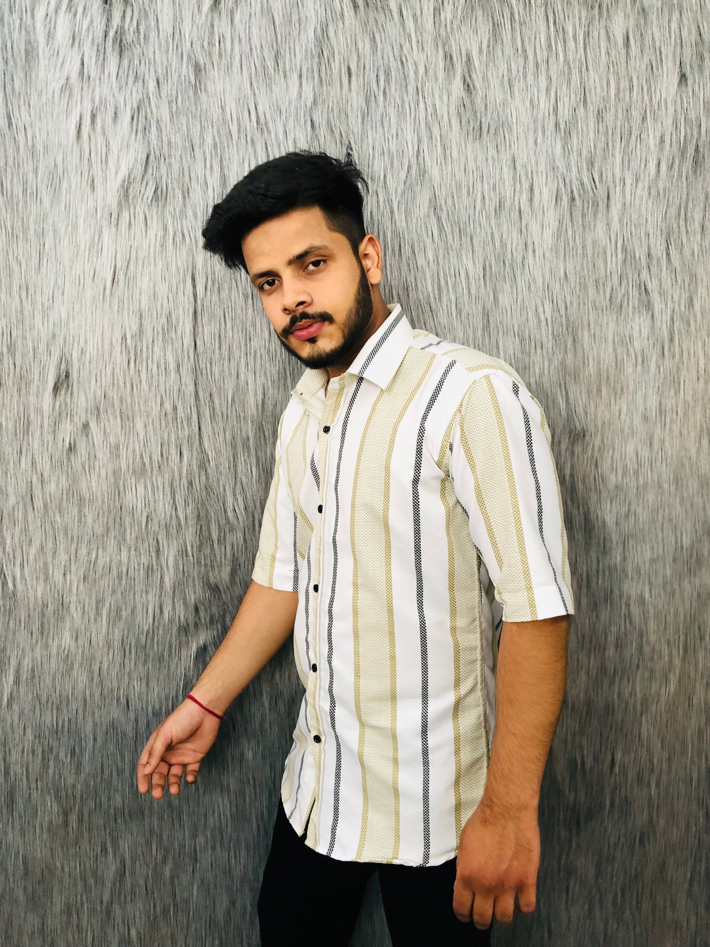 Dropshoulder Half-Shirt (Light-Golden)