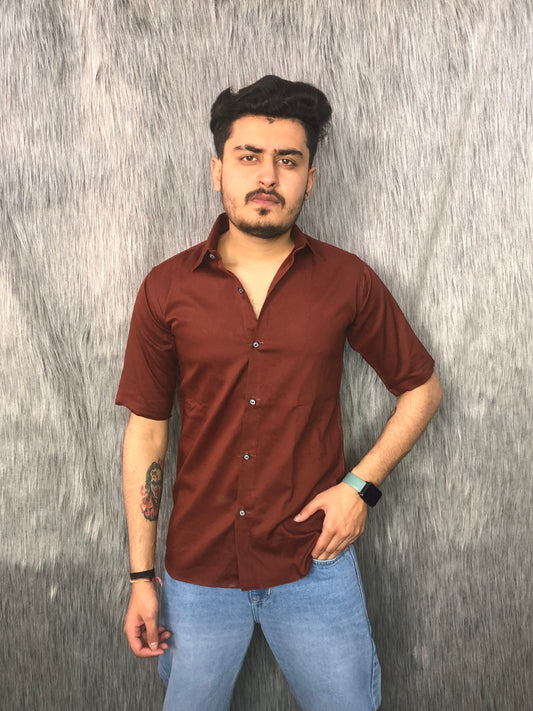 oversized dropshoulder shirt (Rust)