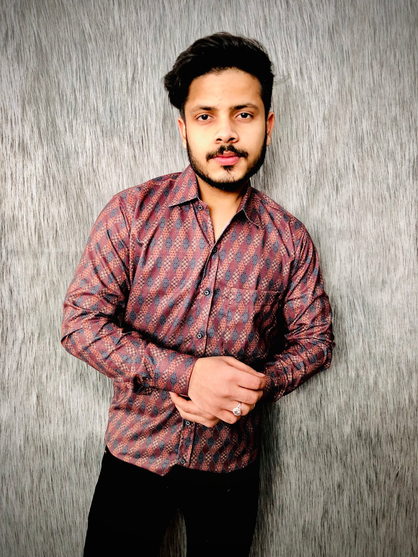 Cotton Sanganeri Shirt (Print 1)