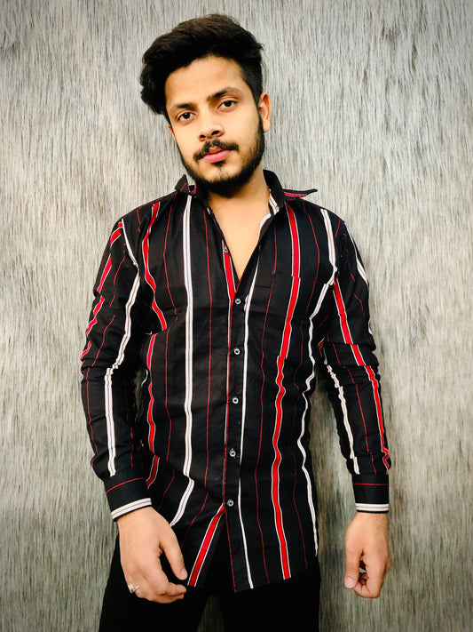 Cotton Lining Shirt (Red-Black)